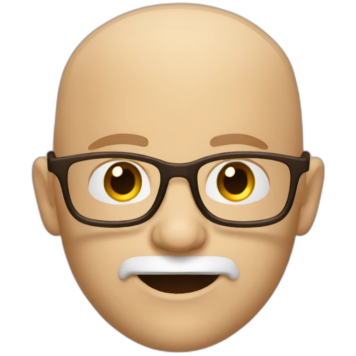 bald white man with glasses and a brown goatee winking emoji