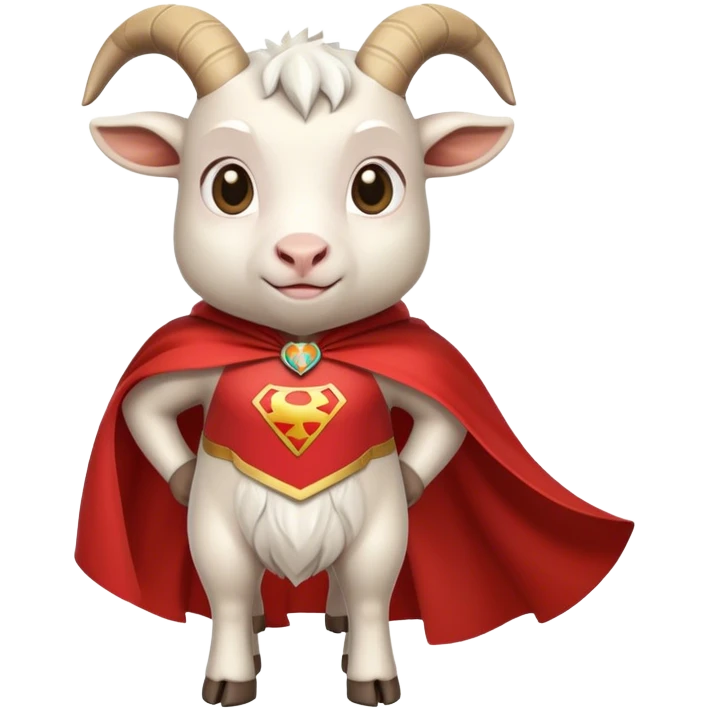 super goat with cape emoji