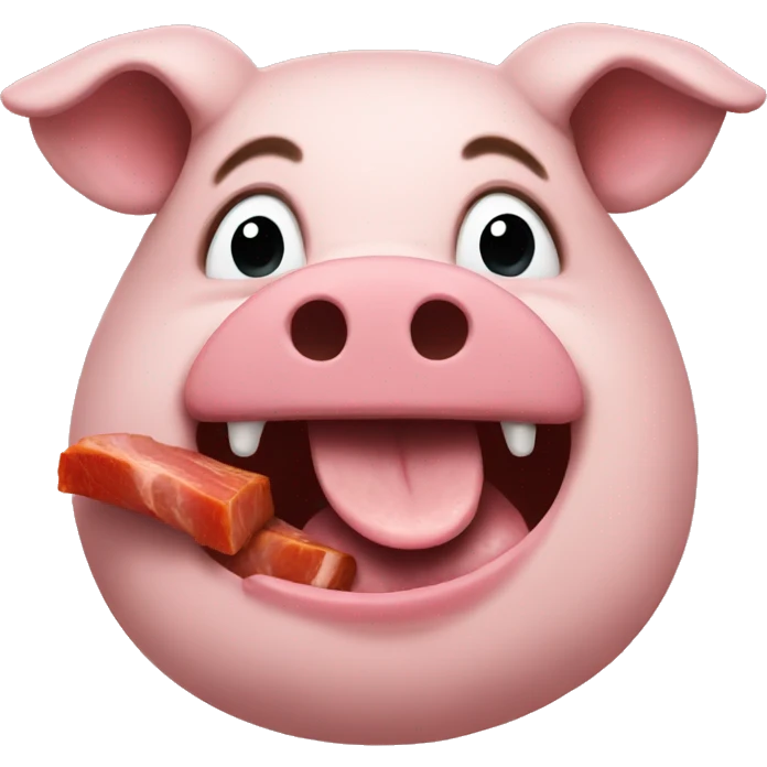 Eating pork emoji
