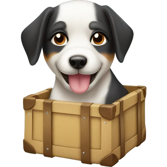 perro en un transportin emoji