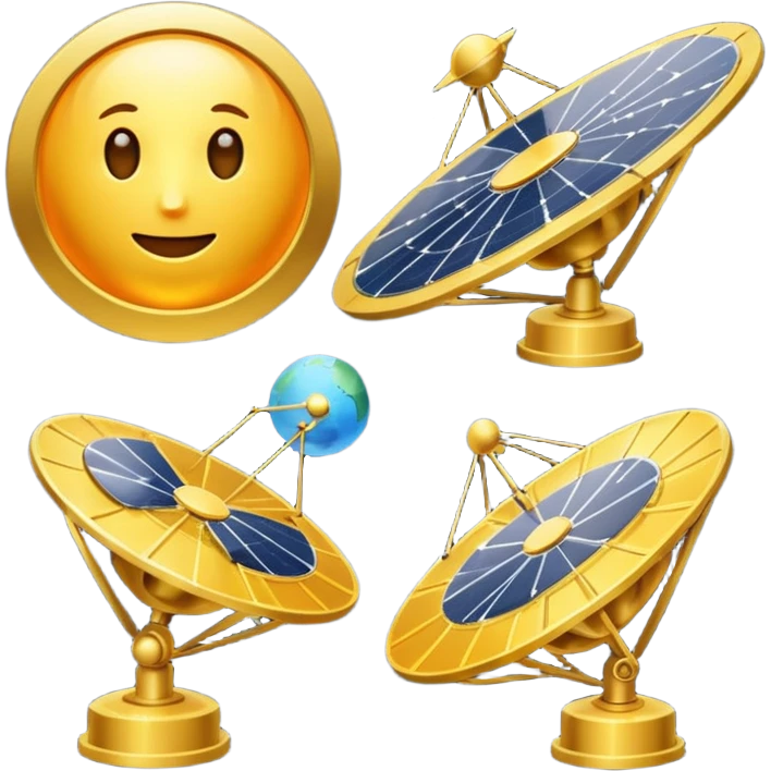Satellites with Gold Panels emoji