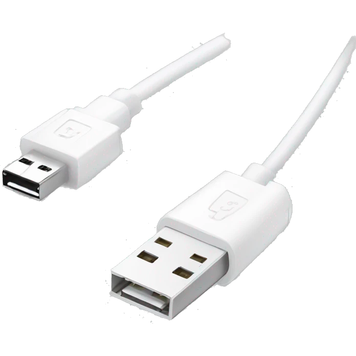 white usb cable emoji