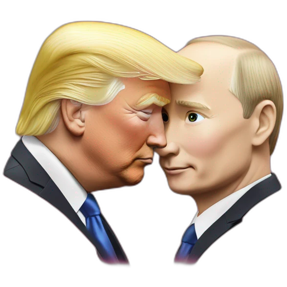 trump-and-putin-kissing,-lgbtq+ friendly, positivity, inclusiveness emoji