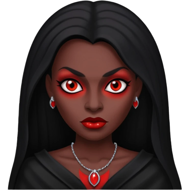 vampira pele negra olho vermelho  emoji