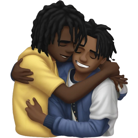 playboi carti and destroy lonely and lucki hugging emoji
