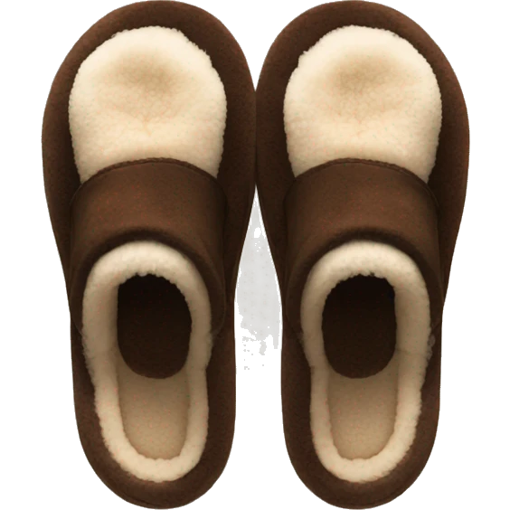 ugg slippers dark brown  emoji