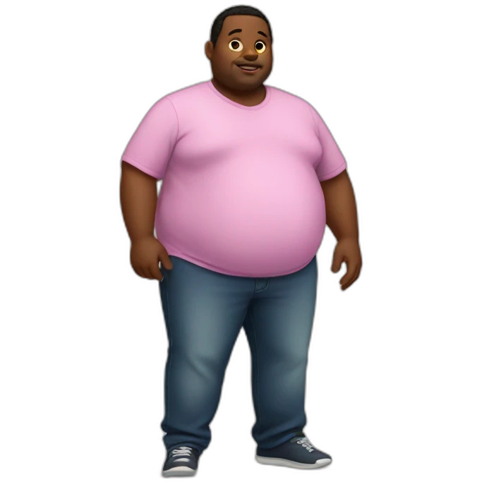 fat pregnant black man emoji