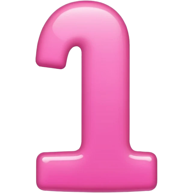 Pink number one emoji emoji