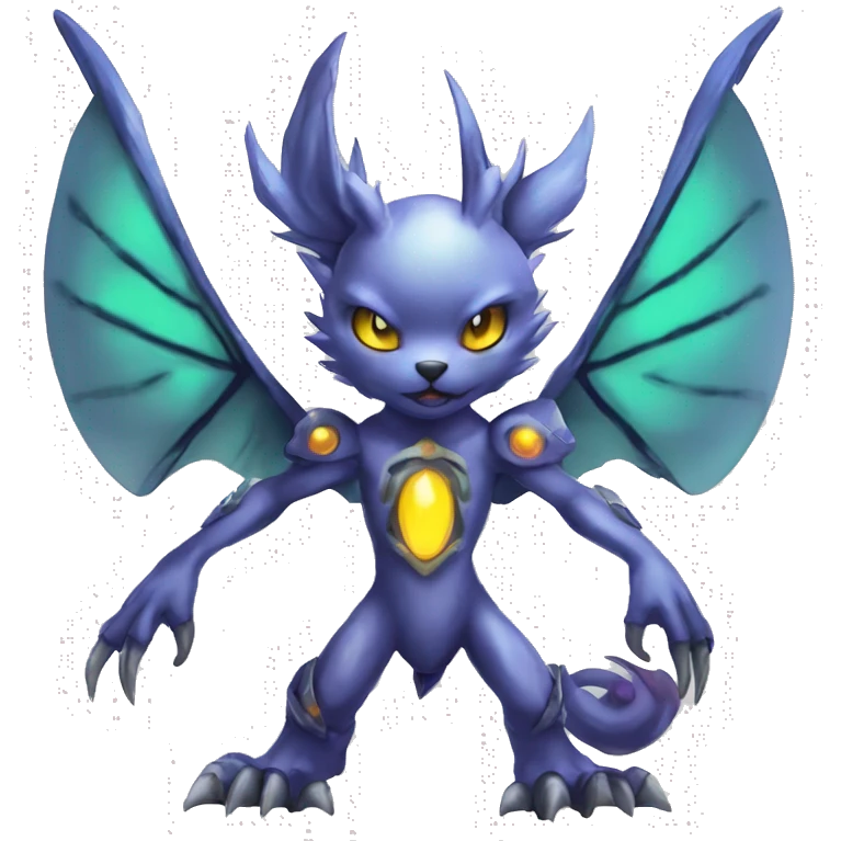 cute cool edgy ethereal magical alien punk Digimon-Fakemon-animal full body emoji