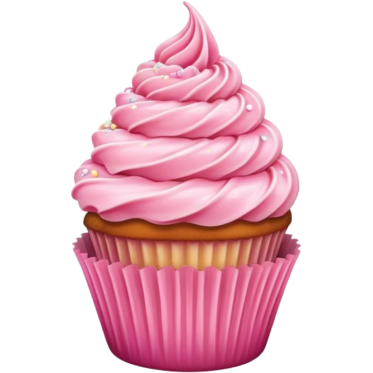 cupcake with pink icing emoji