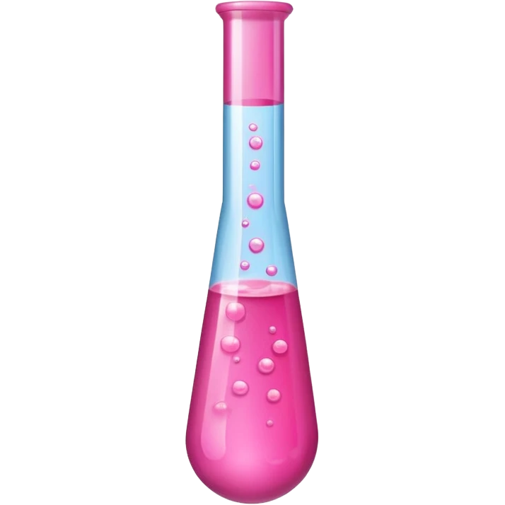pink liquid in test tube simple bubbling emoji