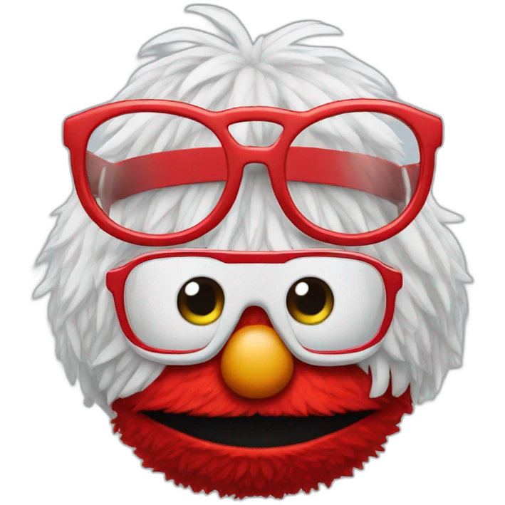 smart elmo with glasses emoji