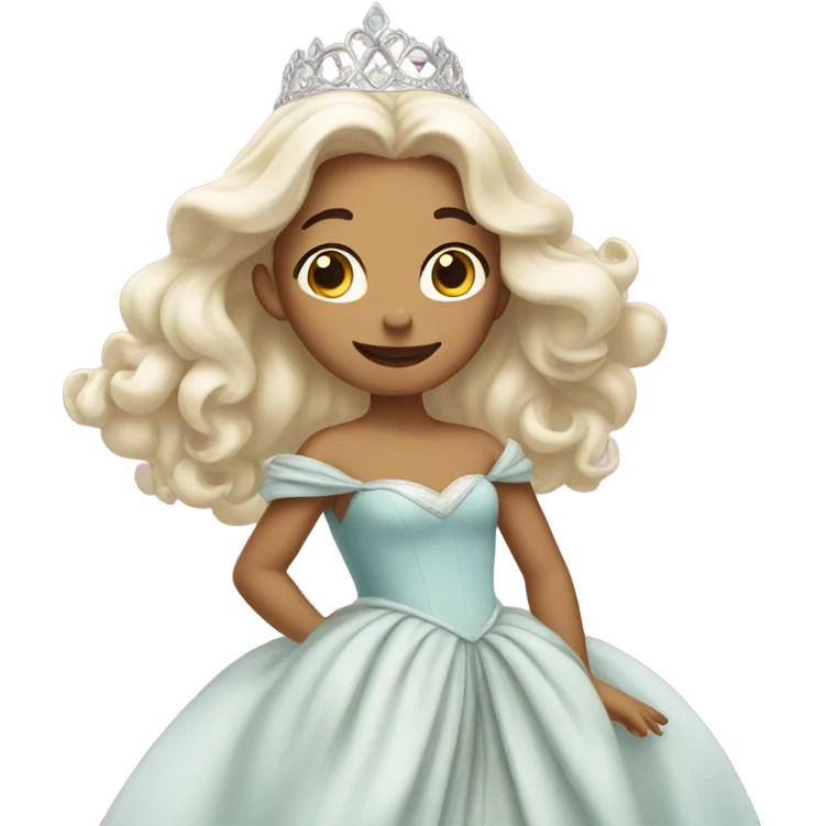 Princess blowing kisses emoji