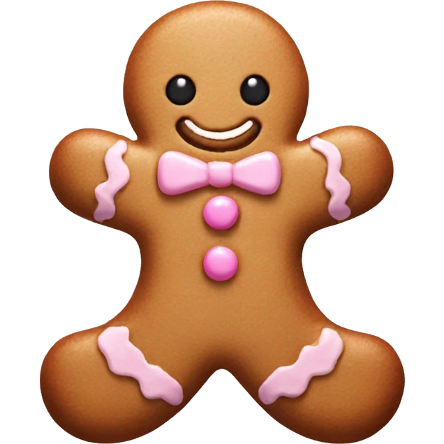 Light pink gingerbread man emoji