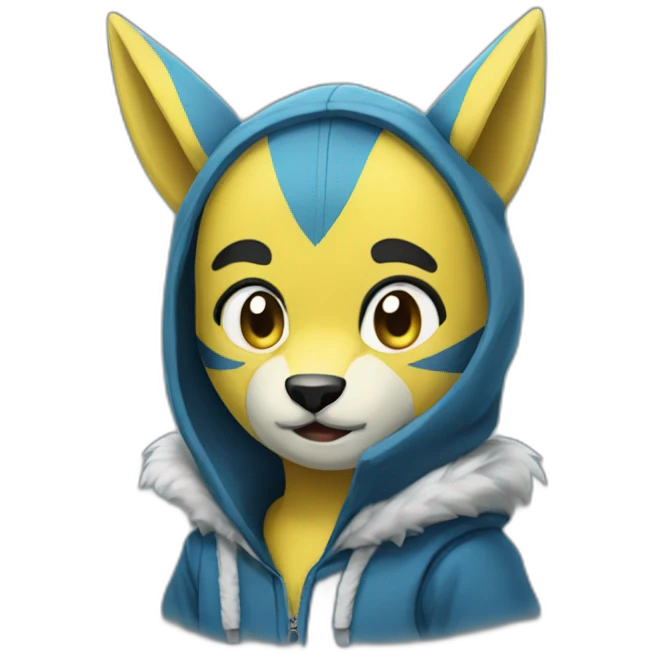 Zeraora with a hoodie  emoji