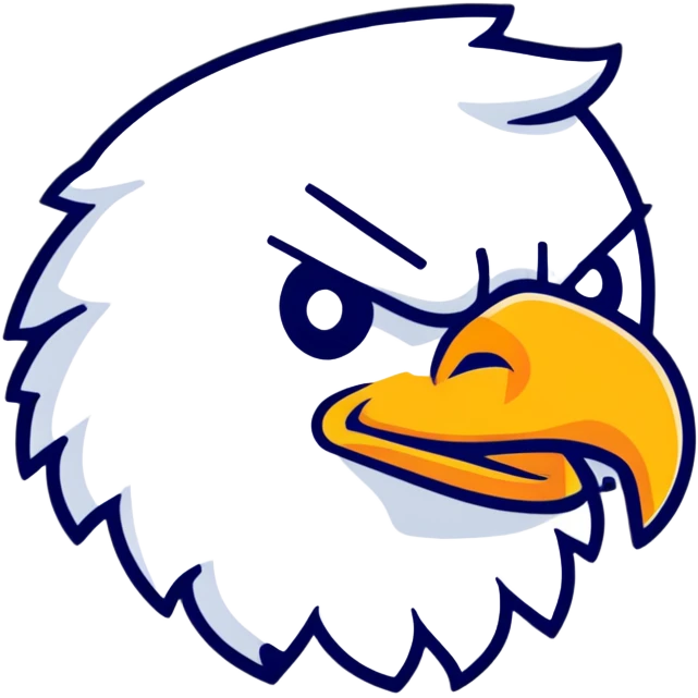cheerful American eagle emoji