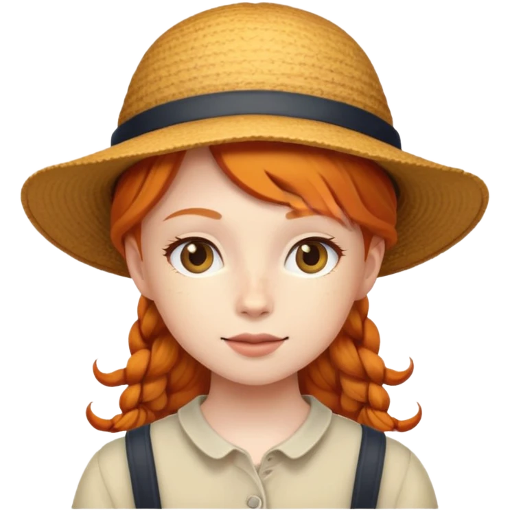 Ginger girl with a hat on emoji
