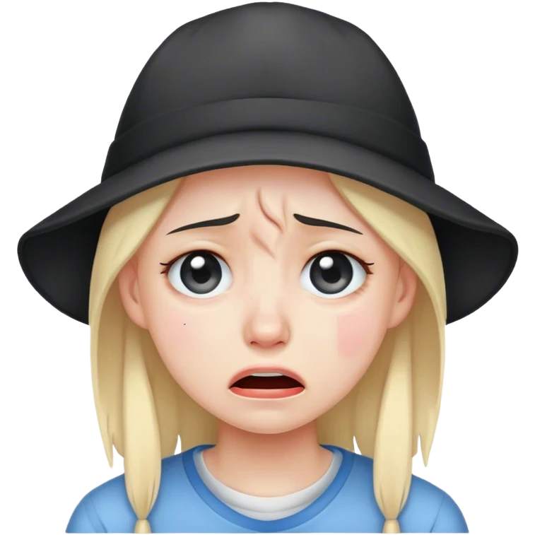 crying student hat emoji