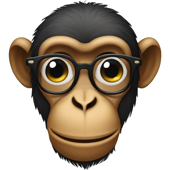 Monkey wearing glasses, fake nose, and fake mustache  emoji
