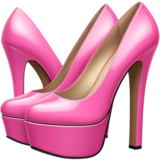 pink platform heels pink heels emoji