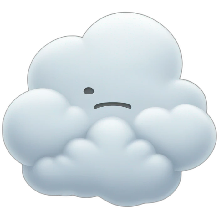 / A white cloud / emoji