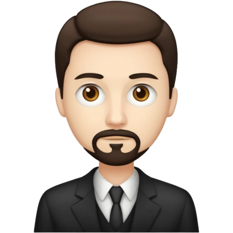 Hombre delgado piel clara con perilla emoji