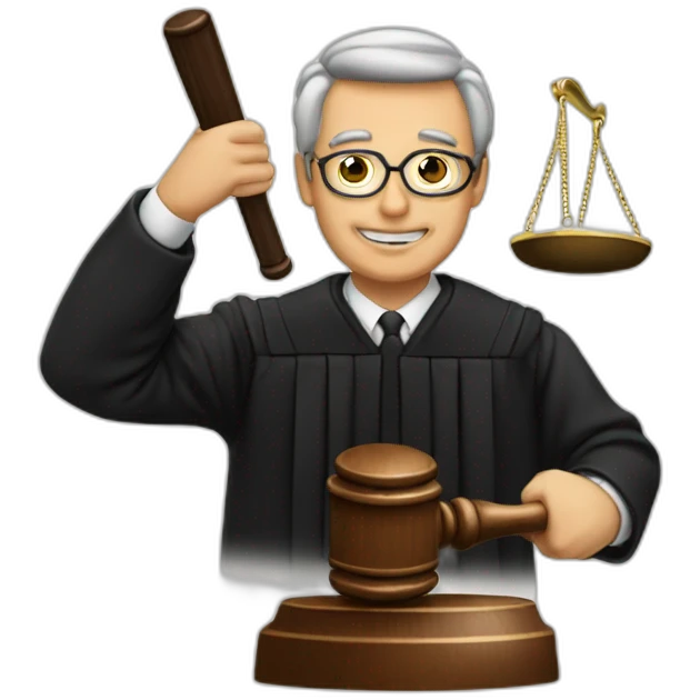 judge with gavel emoji