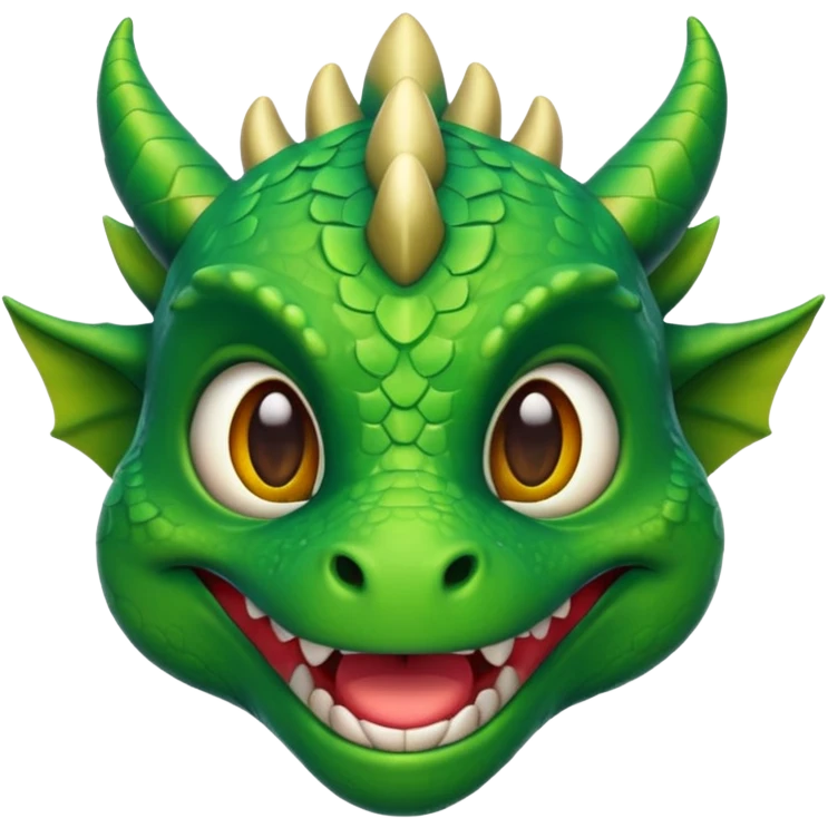 a cool, high, wise old dragon, emoji style emoji