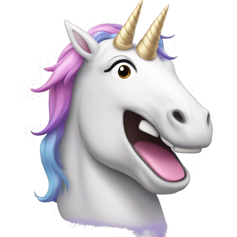 The unicorn is smiling emoji