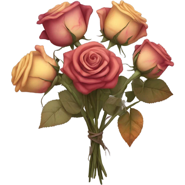 Dead bouquet of roses  emoji
