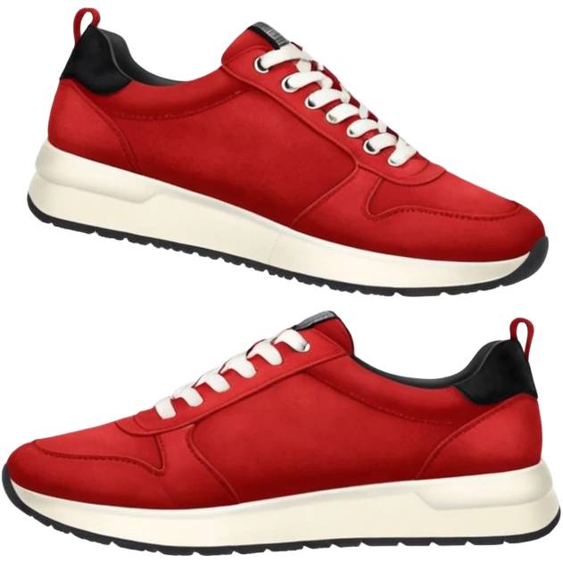 Red Suede Womens Steve Madden sneakers emoji