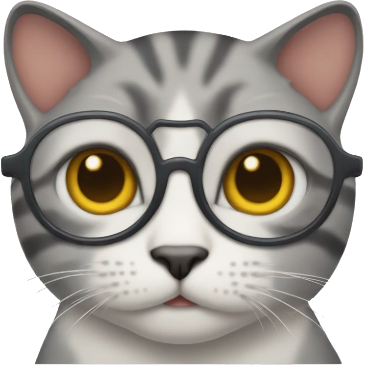 Intellectual cat emoji