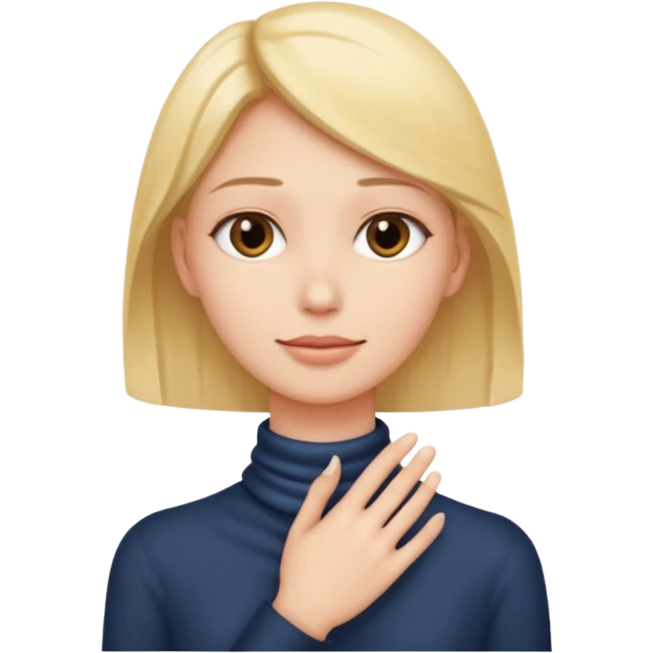 Hand around neck emoji