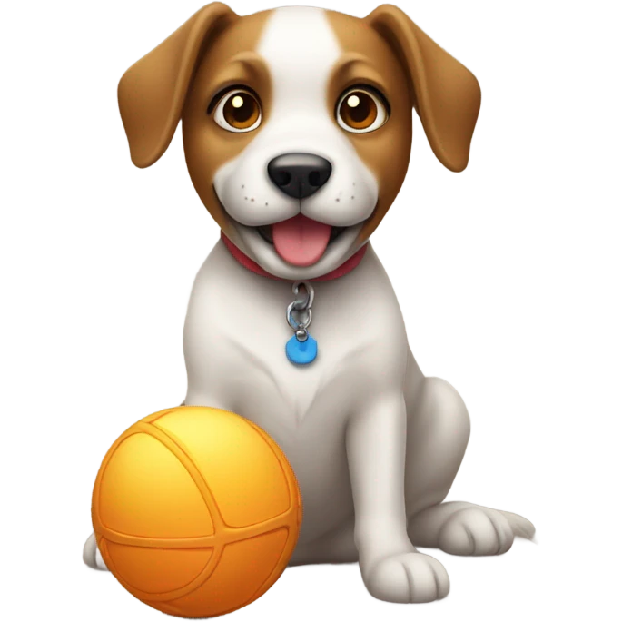 Dog whit toy emoji