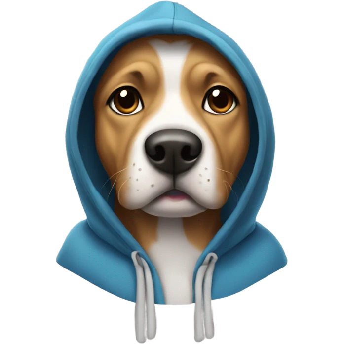 dog wearing hoodie emoji