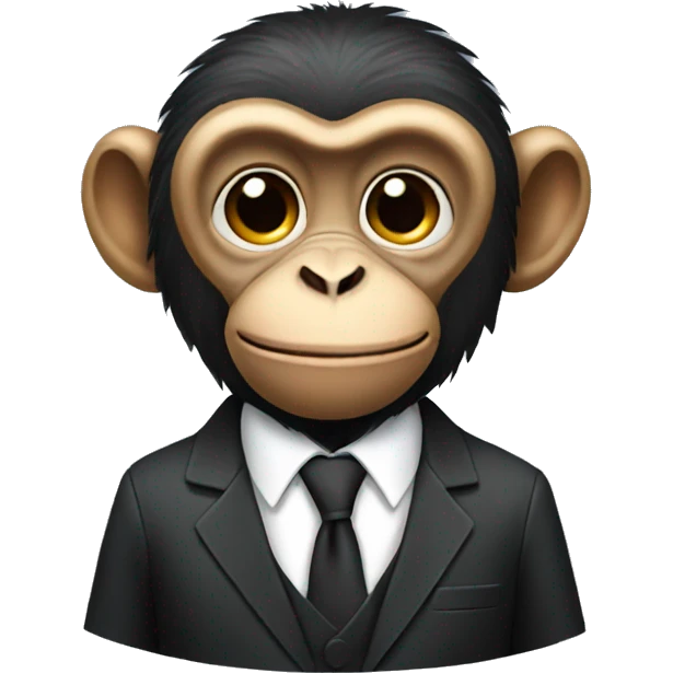 monkey wearing a suit emoji