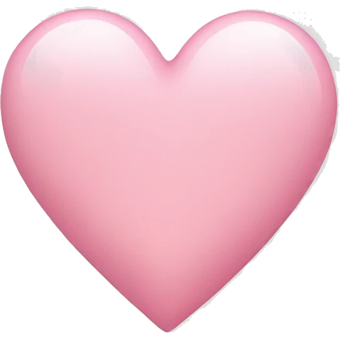 light pink love heart emoji