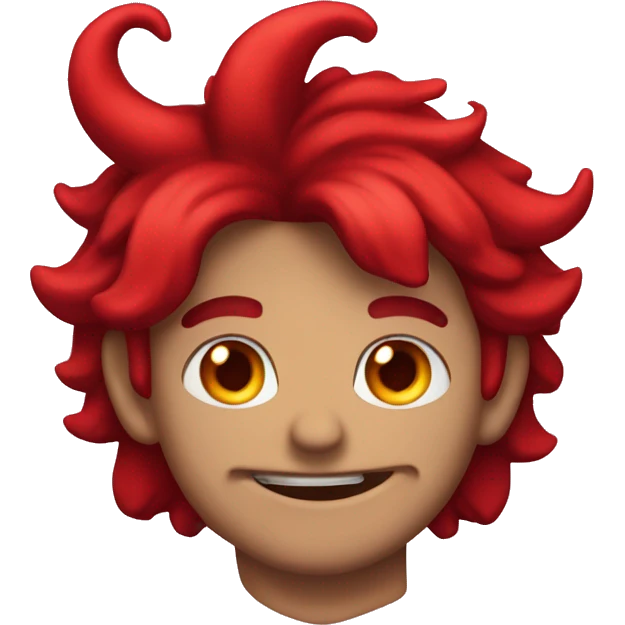 demonio rojo con corazones am emoji