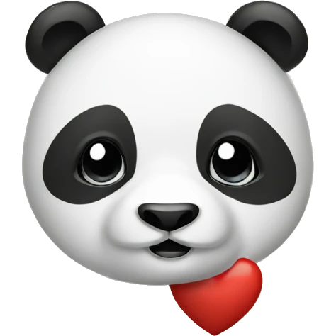 Panda in love emoji