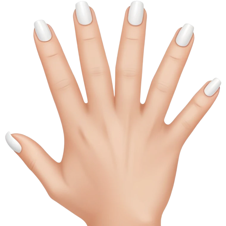 hand with french tips polish emoji