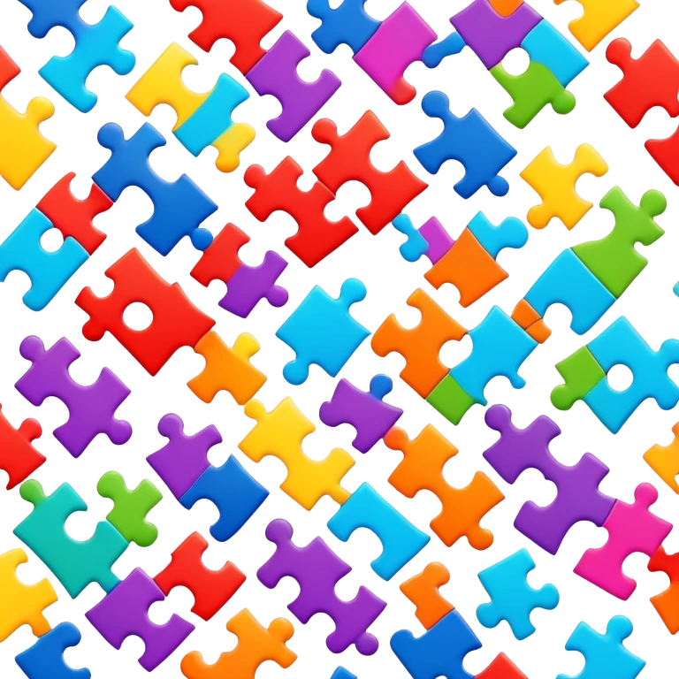 colorful puzzle piece pattern emoji