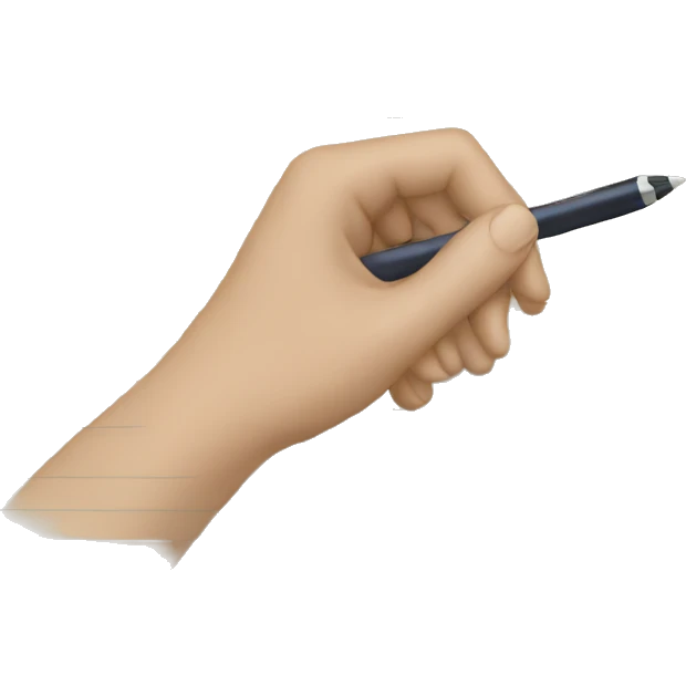 writing hand emoji