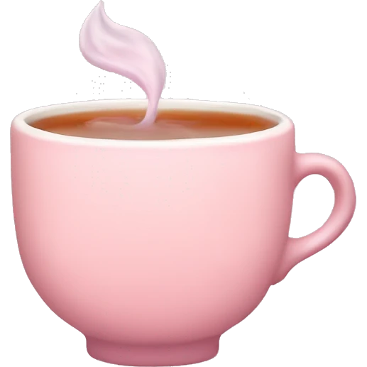 pastel pink tea emoji