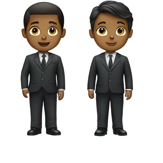 two boys in formal attire emoji