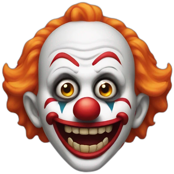 Scary clown emoji