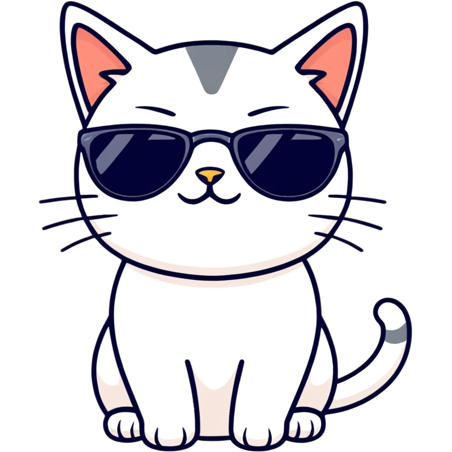 Cat with sunglasses emoji