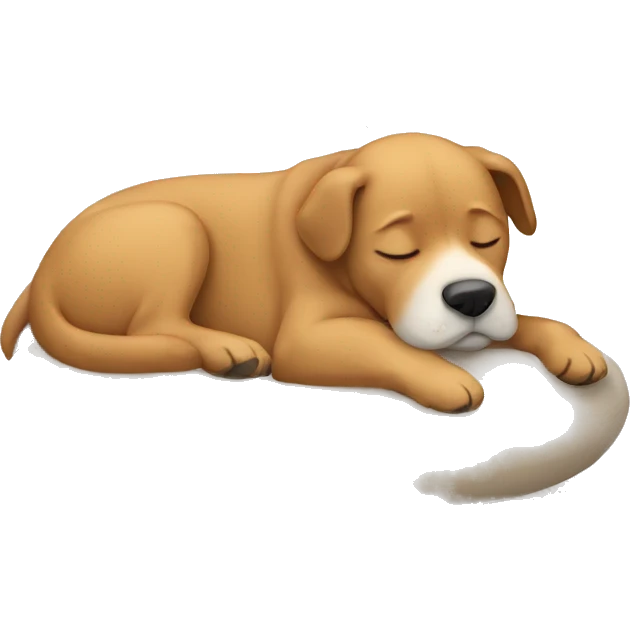Dog sleeping emoji