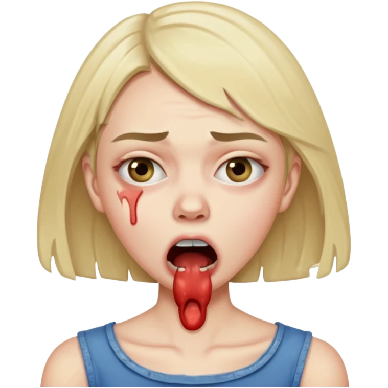 Cara sufriendo ahorcándose  emoji