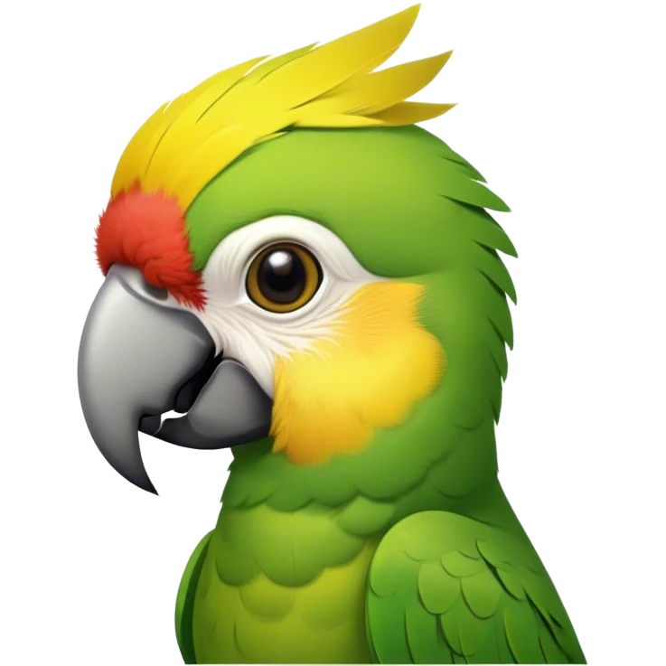 Parrot with a bowlcut emoji