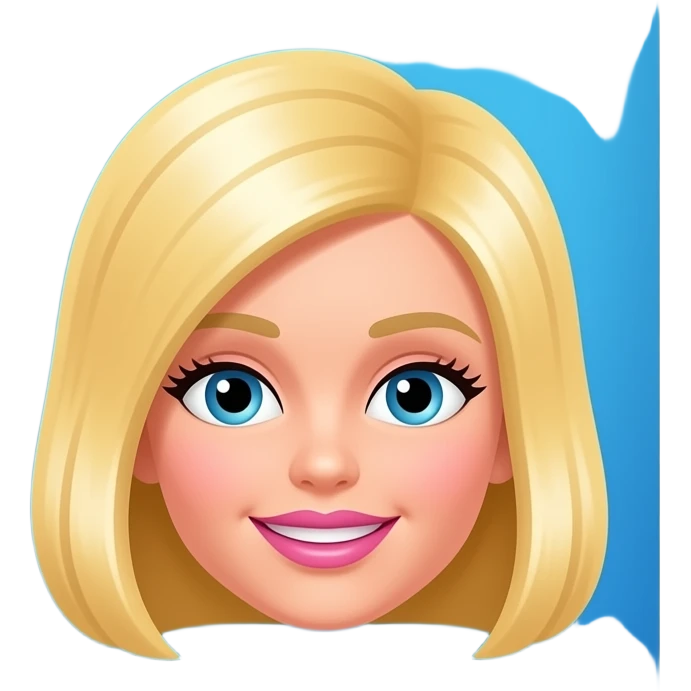 blue yellow Receipt / bill facial etc inspired by Barbie colour pallete emoji